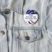Kampagne des Präsidenten der USA "Flag Political P Button (Beispiel)