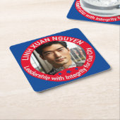 Kampagne für ein benutzerdefiniertes Foto im Stadt Rechteckiger Pappuntersetzer (angewinkelt)