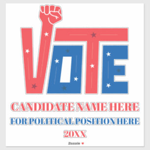 Kampagne für politische Wahlen im eigenen Land Aufkleber