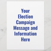 Kampagne für politische Wahlen im eigenen Land Flyer (Hinten)