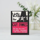 Kampagne Typ Fawkes Postkarte (Stehend Vorderseite)