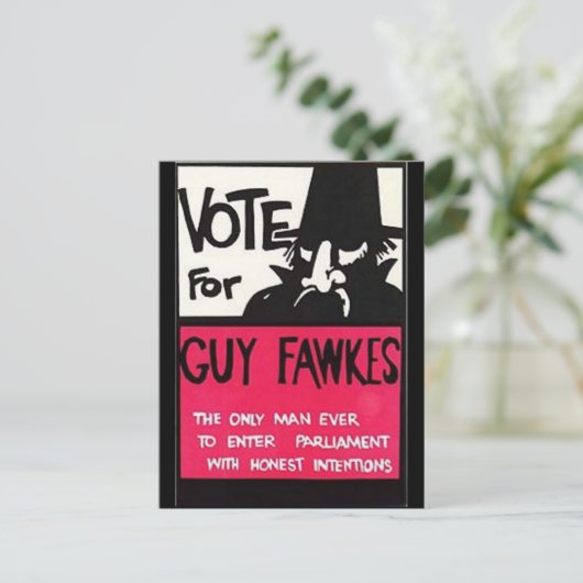Kampagne Typ Fawkes Postkarte (Stehend Vorderseite)