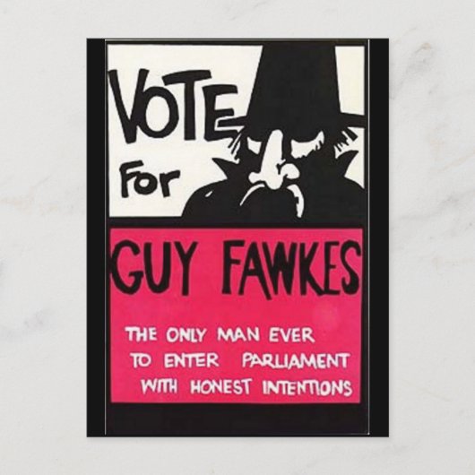 Kampagne Typ Fawkes Postkarte (Vorderseite)