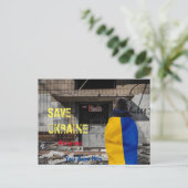 Kampagne zur Beendigung des Krieges in ukrainische Postkarte (Stehend Vorderseite)