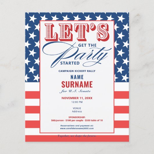 Kampagne zur politischen Fundraising-Initiative gi Flyer (Vorne)