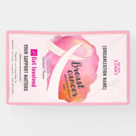 Kampagne zur Sensibilisierung für das Thema Krebs Banner (Horizontal)