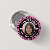 Kampagnen der rosa und schwarzen Studentinnen Button (Vorne & Hinten)