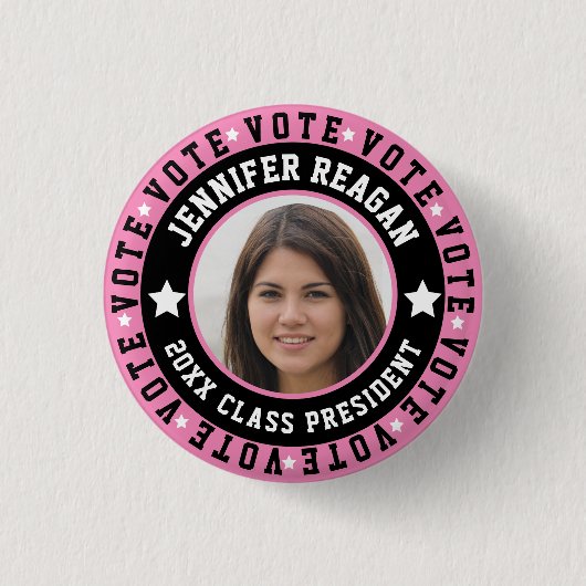 Kampagnen der rosa und schwarzen Studentinnen Button (Vorderseite)