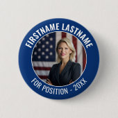 Kampagnen-Foto mit geschwungenen Formen - Blau und Button (Vorderseite)