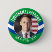 Kampagnen-Foto mit geschwungenen Formen - Grün Bla Button (Vorderseite)