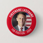 Kampagnen-Foto mit geschwungener Form - Rot und We Button (Vorderseite)