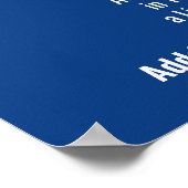 Kampagnen-Foto mit geschwungener Schrift - Rot-Wei Poster (Ecke)