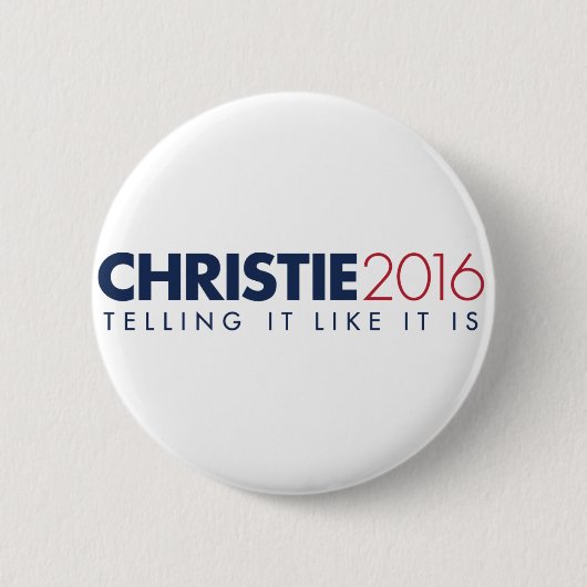 Kampagnen-Knopf Chris Christie 2016 - 2,25" rund Button (Vorderseite)