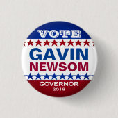 Kampagnen-Knopf Gavin Newsom Button (Vorderseite)