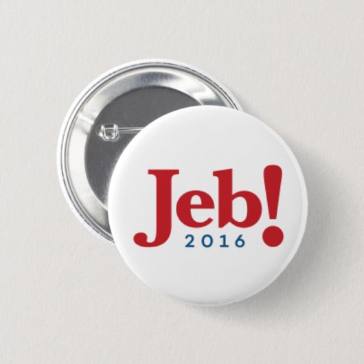 Kampagnen-Knopf Jeb Bushs 2016 - 2,25" rund Button (Vorne & Hinten)