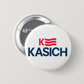Kampagnen-Knopf Johns Kasich 2016 - 2,25" rund Button (Vorne & Hinten)