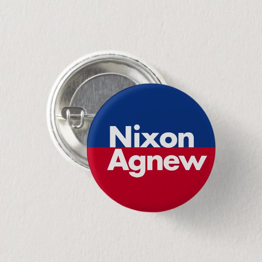 Kampagnen-Knopf Nixon Agnew 1968 Button (Vorne & Hinten)