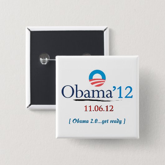 Kampagnen-Knopf Obama 2012 Button (Vorne & Hinten)