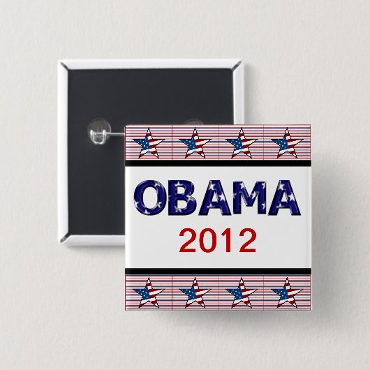 KAMPAGNEN-KNOPF OBAMA 2012 BUTTON (Vorne & Hinten)