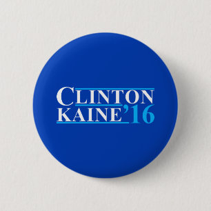 Kampagnen-Logo Clintons Kaine Button