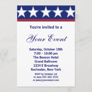 Kampagnen-Party Einladung oder 4. von Juli-Party