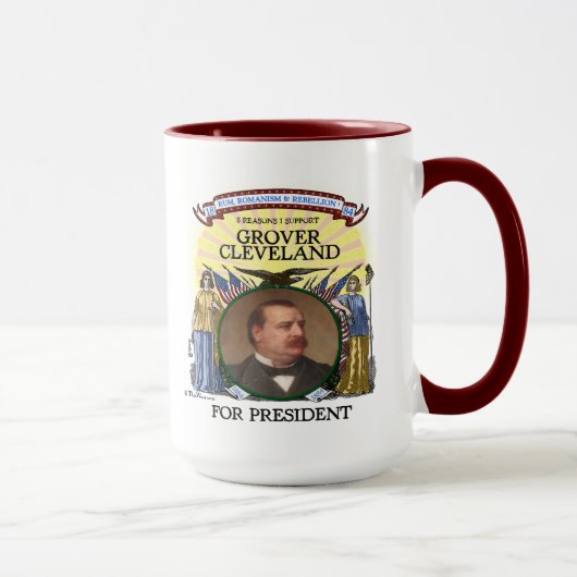Kampagnen-Tasse Grover Cleveland 1884 Tasse (Rechts)