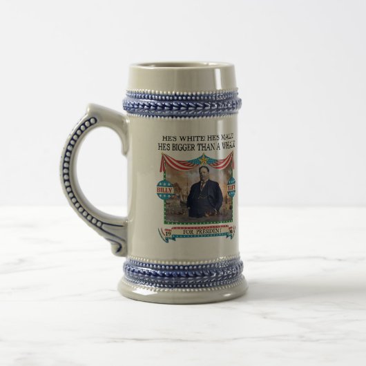 Kampagnen-Tasse William Howard Taft 1908 Bierglas (Links)