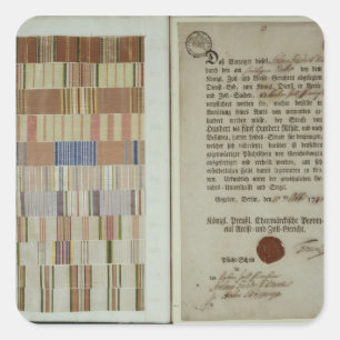 Kampagnenbänder und Aufzeichnung der Aufgabe Quadratischer Aufkleber