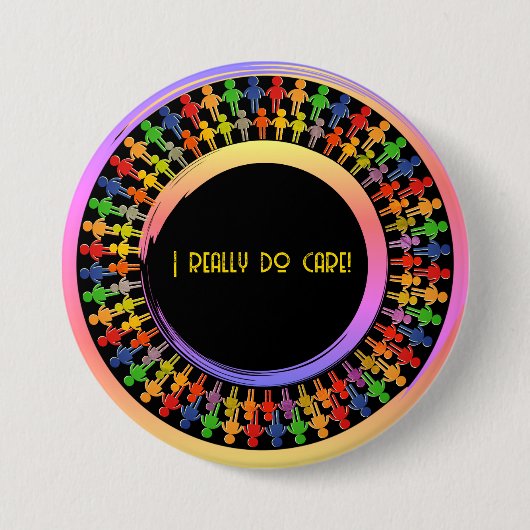 Kampagnenfarben "Ich kümmere mich wirklich" Button (Vorderseite)