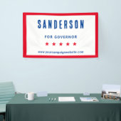 Kampagnenname Rotes Weiß Blaue politische Wahl Banner (Messeveranstaltung)