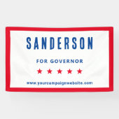 Kampagnenname Rotes Weiß Blaue politische Wahl Banner (Horizontal)