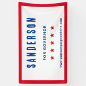 Kampagnenname Rotes Weiß Blaue politische Wahl Banner (Vertikal)