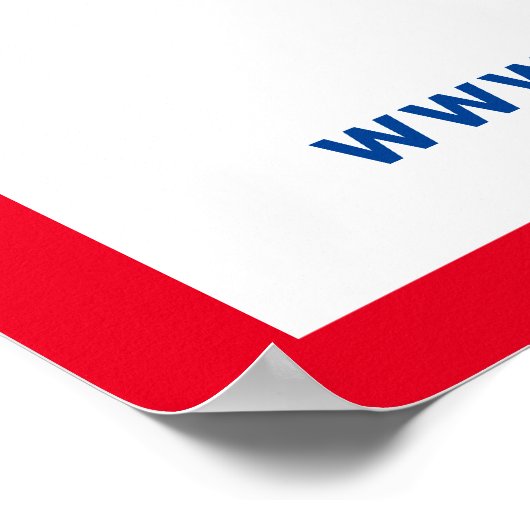 Kampagnenname Rotes Weiß Blaue politische Wahl Poster (Ecke)