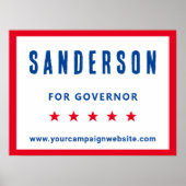 Kampagnenname Rotes Weiß Blaue politische Wahl Poster (Vorne)