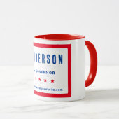 Kampagnenname Rotes Weiß Blaue politische Wahl Tasse (VorderseiteRechts)