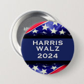 Kampagnenschaltfläche von HARRIS WALZ 2024 Button (Vorne & Hinten)