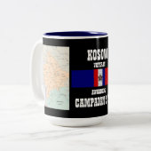 KAMPAGNER STAR KOSOVO VETERAN ZWEIFARBIGE TASSE (Vorderseite Links)