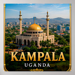 Kampala Seven Hills und Uganda National Mosque Poster