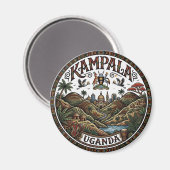 Kampala Sieben Hügel Uganda Magnet (Vorderseite/Rückseite)