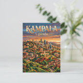 Kampala Sieben Hügel Uganda Postkarte (Stehend Vorderseite)