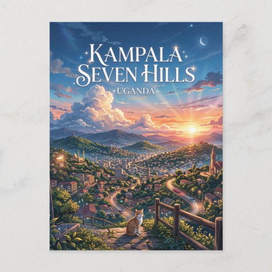 Kampala Sieben Hügel Uganda Postkarte (Vorderseite)