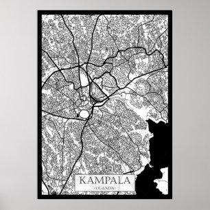 Kampala Uganda Stadtplan Poster