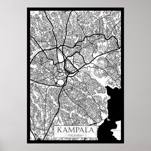 Kampala Uganda Stadtplan Poster (Vorne)