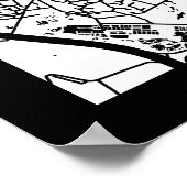 Kampala Uganda Stadtplan Poster (Ecke)