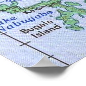 Kampala Uganda Vintage Karte Poster (Ecke)