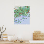 Kampala Uganda Vintage Karte Poster (Küche)