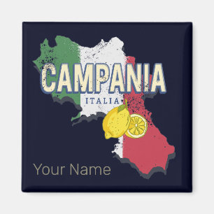 Kampanien Italien Retro-Regionskarte Vintage-Souve Magnet