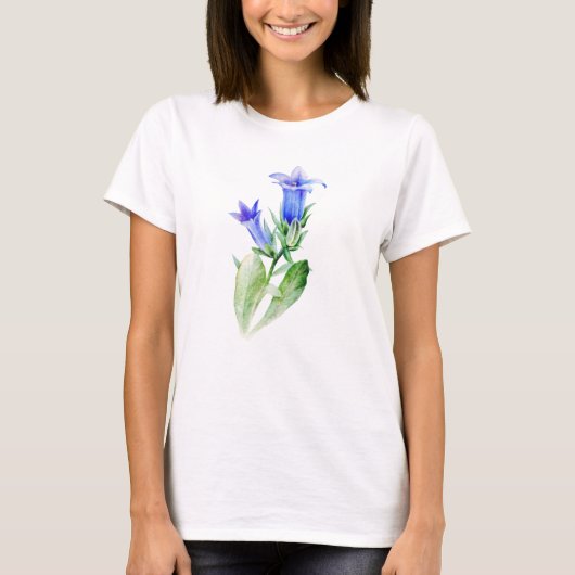 Kampanula-Glocke-Blume T-Shirt (Vorderseite)
