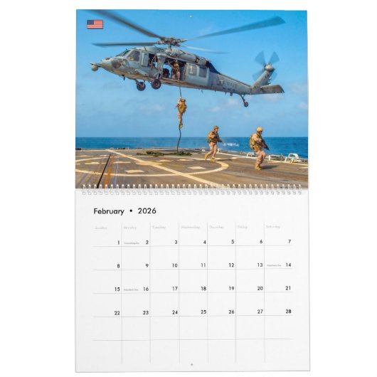 KAMPAT SQUAD - Militärisches Kampfpersonal der USA Kalender (Feb 2026)