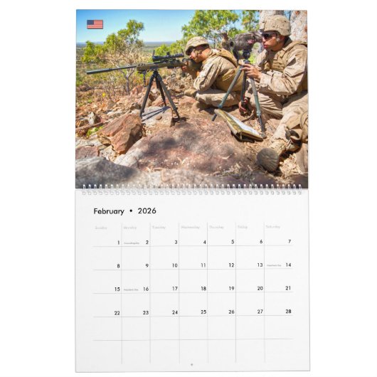 KAMPAT SQUAD - Militärisches Kampfpersonal der USA Kalender (Feb 2026)